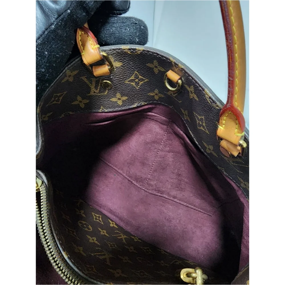 LOUIS VUITTON Monogram Canvas Montaigne MM Bag Brown